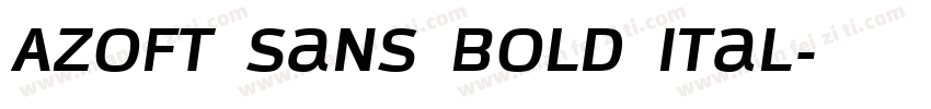 Azoft Sans Bold Ital字体转换